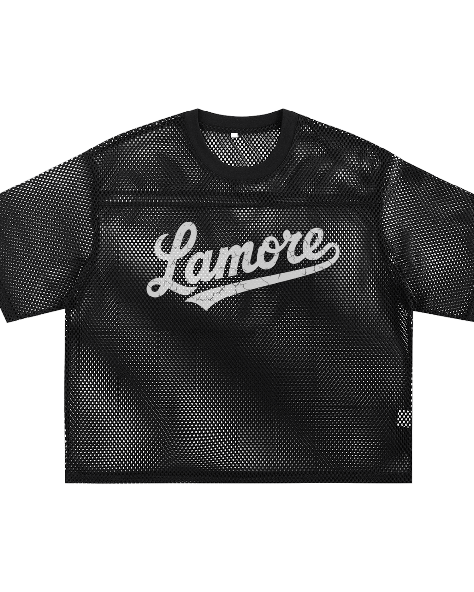 LAMORE MESH JERSEY - BLACK