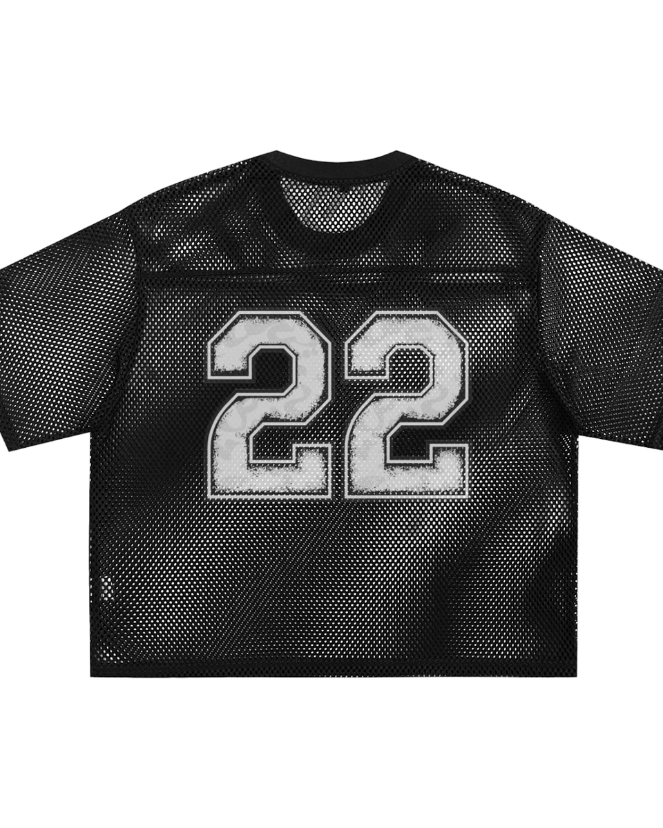 LAMORE MESH JERSEY - BLACK