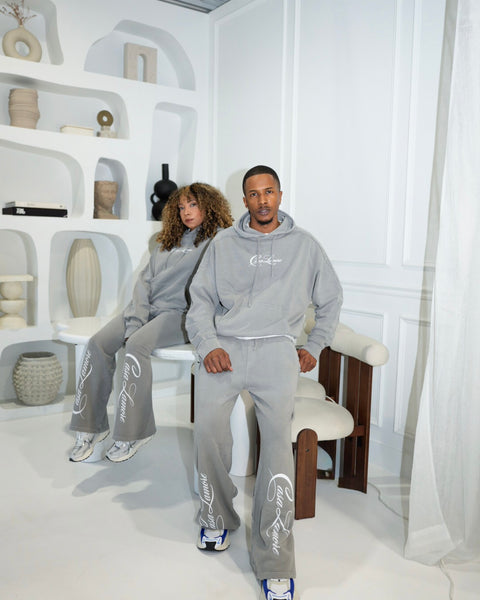 RAW EDGE HOODIE - LIGHT GREY