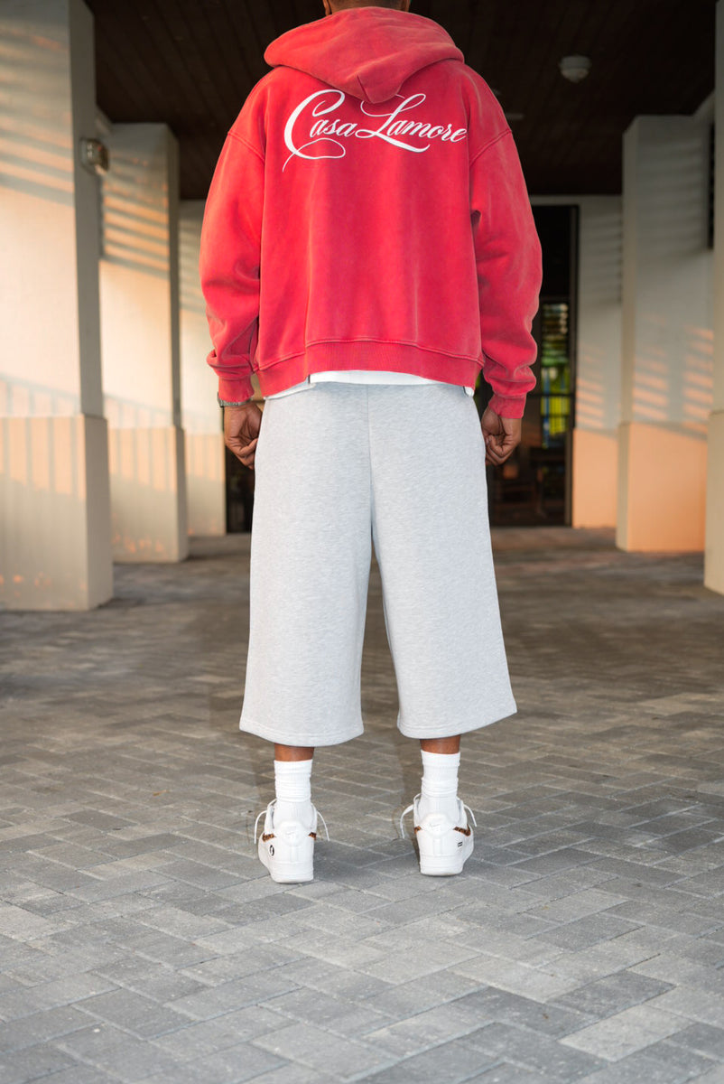 3/4 Sworts - Flower Grey