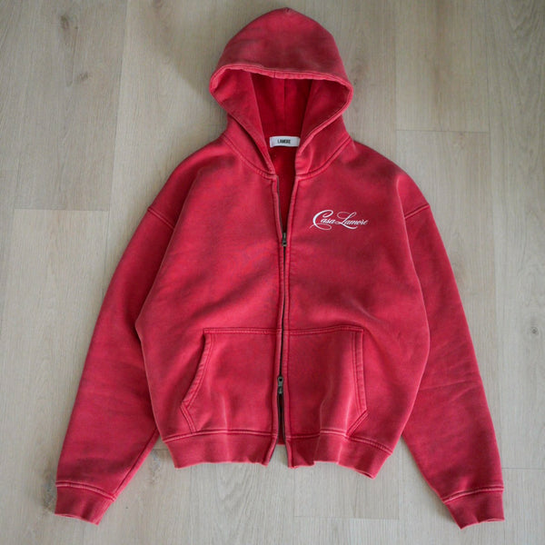 CASA RED ZIP HOODIE