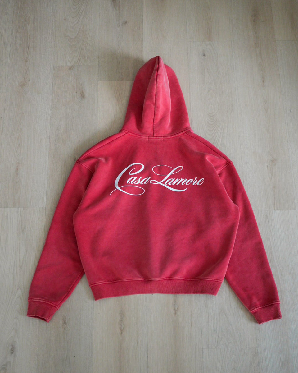 CASA RED ZIP HOODIE