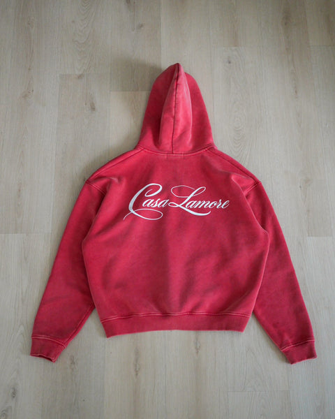 CASA RED ZIP HOODIE