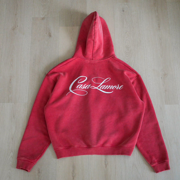 CASA RED ZIP HOODIE