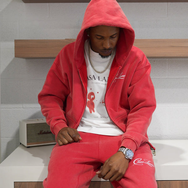 Casa Red Zip Hoodie
