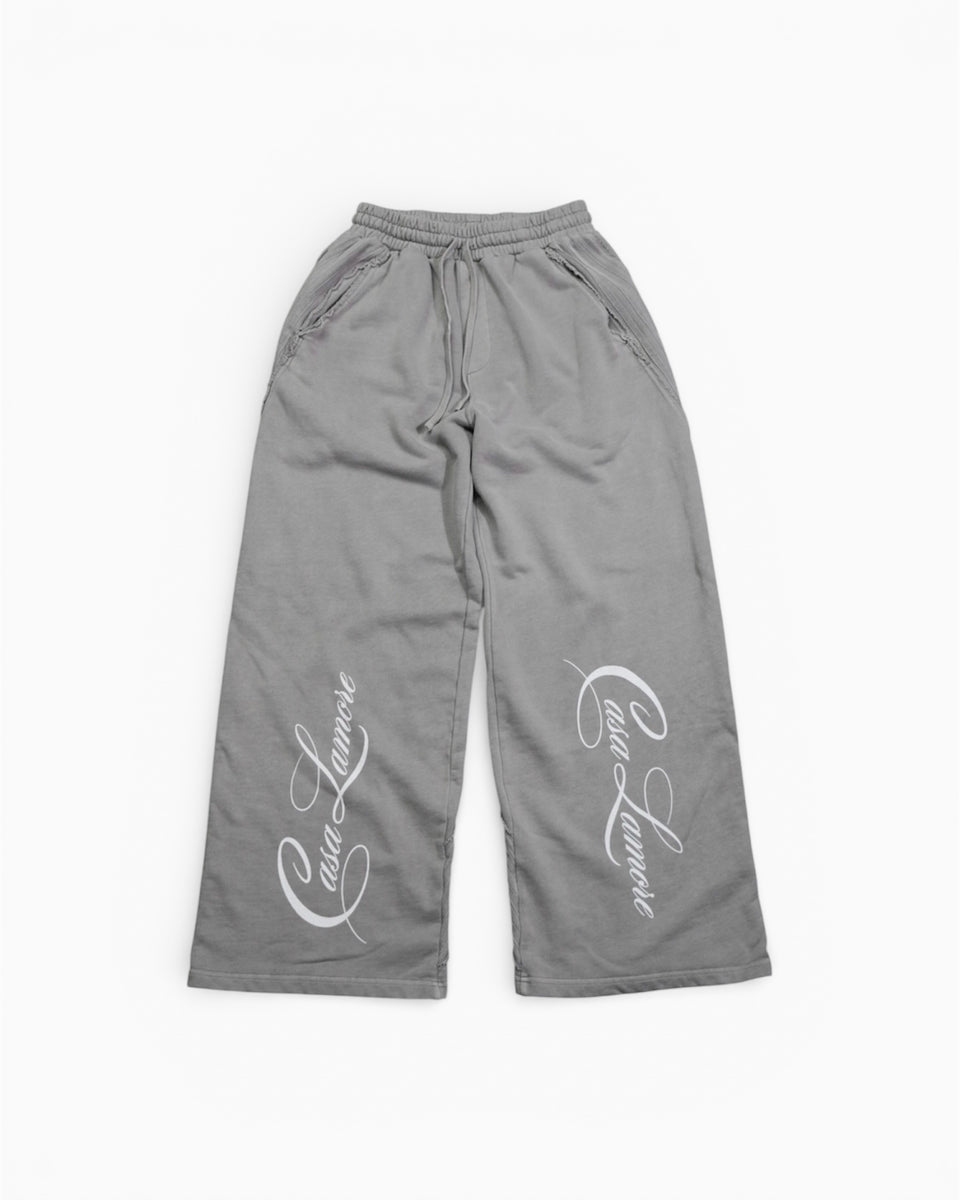 Light Grey Sweatpants - Wide Leg