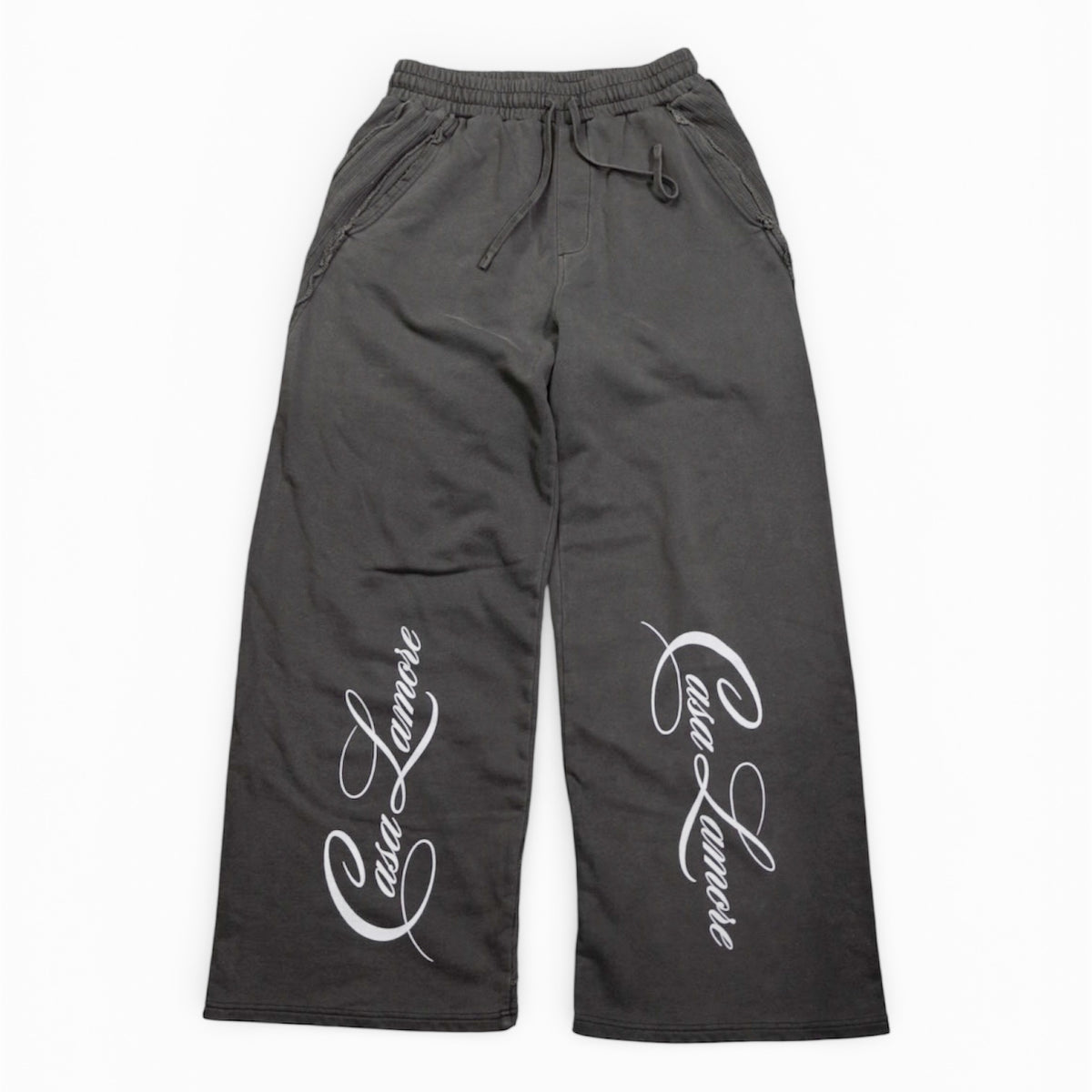 WIDE LEG SWEATPANTS - DARK GREY