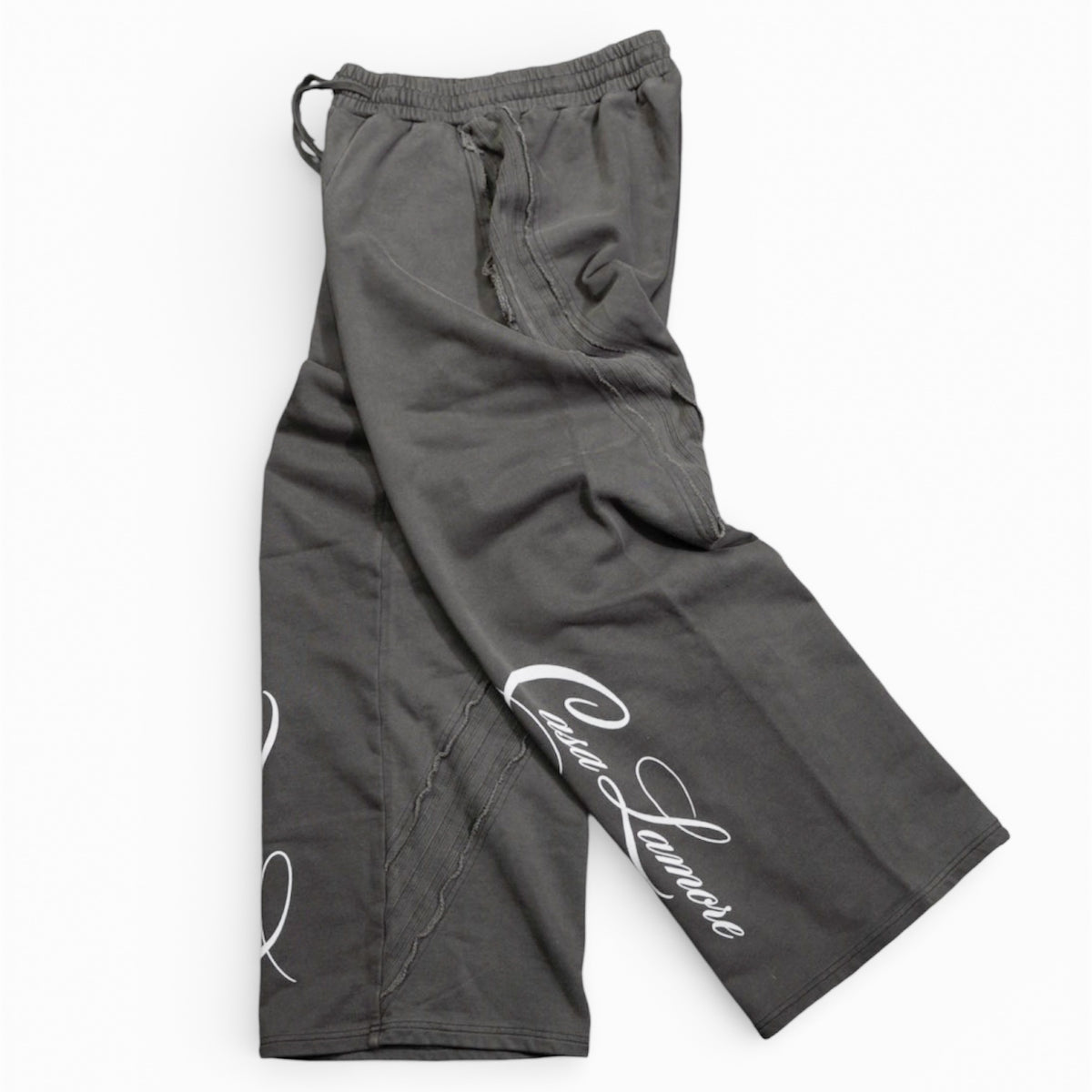 WIDE LEG SWEATPANTS - DARK GREY