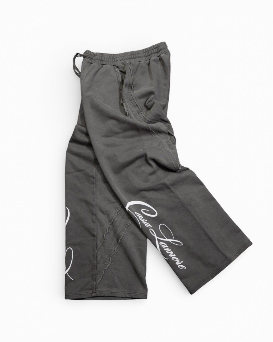 Dark Grey Sweatpants - Wide Leg