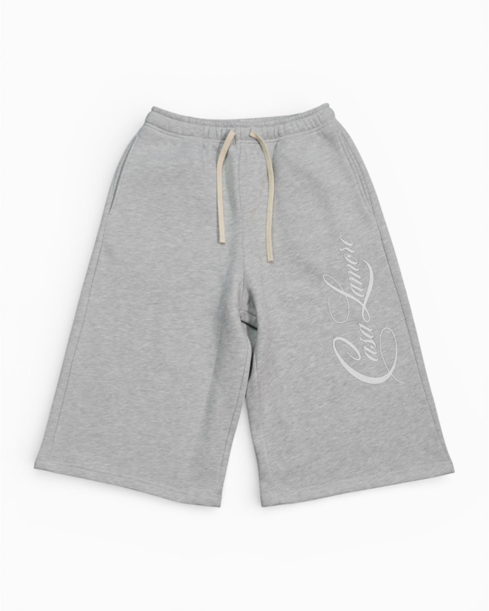 3/4 Sworts - Flower Grey