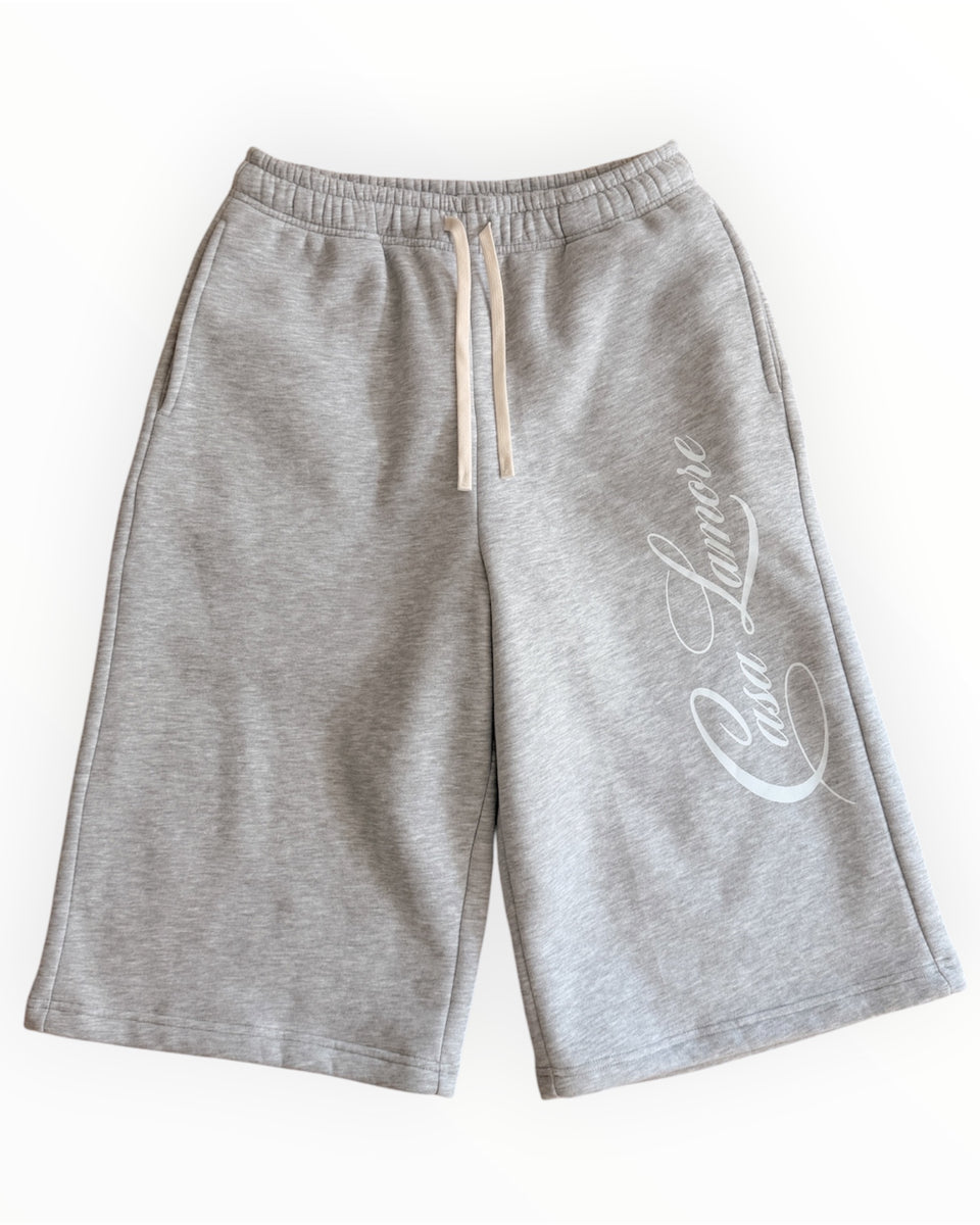 3/4 SWORTS - FLOWER GREY