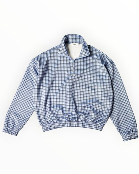 CASA BLUE PLAID QUARTER ZIP
