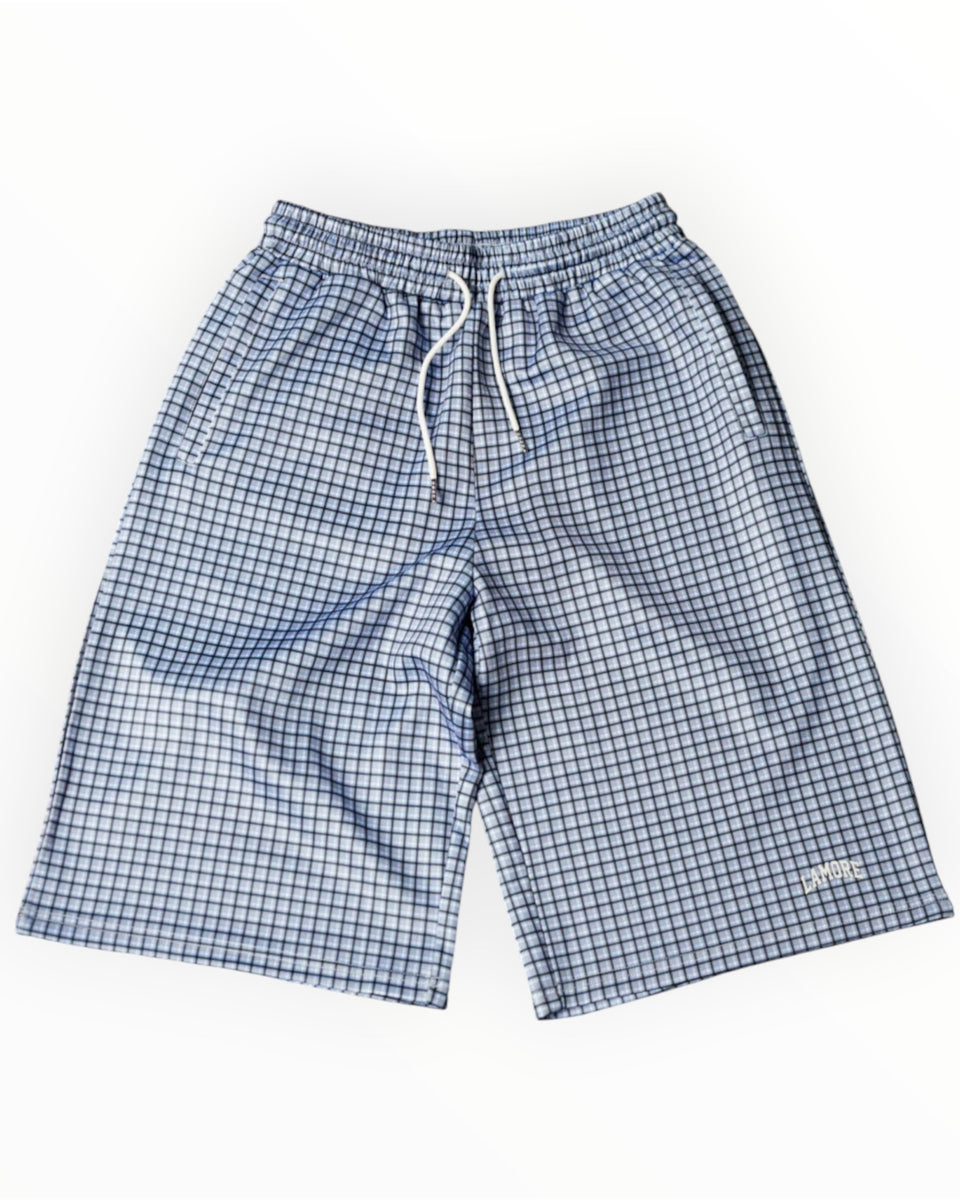 CASA BLUE PLAID SHORTS