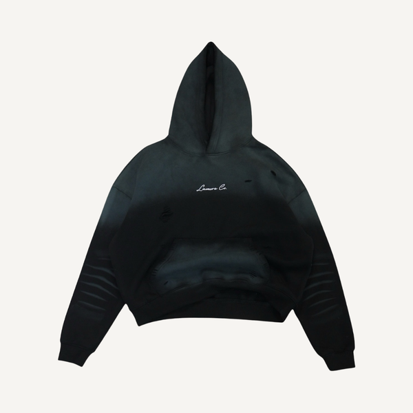 Sunfaded Boxy Hoodie - Black